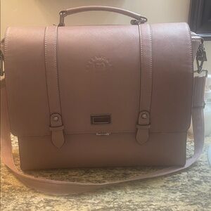 Sophisticated Tan Leather Briefcase for Men
